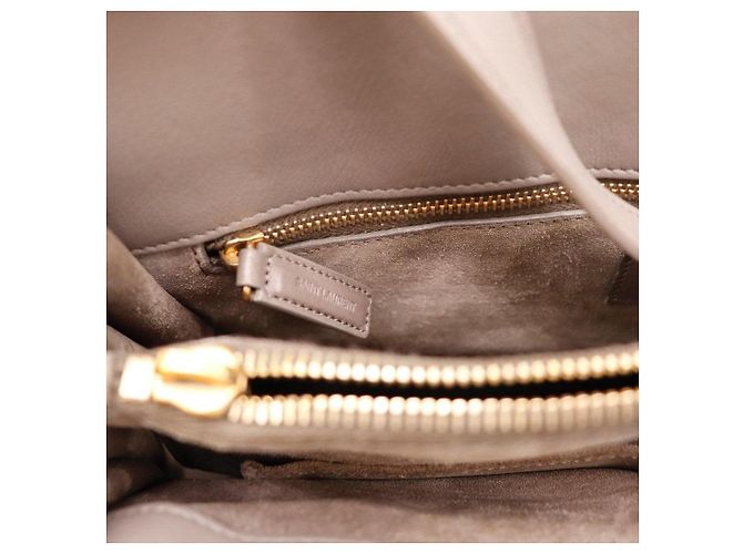 Autre Marque Saint Laurent Sac De Jour Borsa a mano in pelle Taupe - vista 8