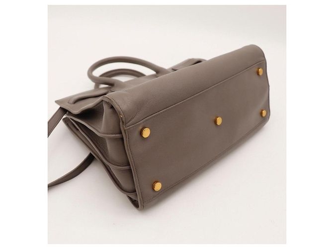 Autre Marque Saint Laurent Sac De Jour Borsa a mano in pelle Taupe - vista 9