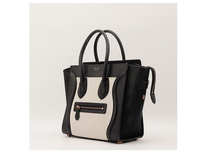 Céline Borsa Celine Luggage Nano in pelle nera - vista 2