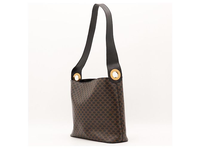 Céline Celine Bolso de hombro Monogram de cuero marrón - vista 2