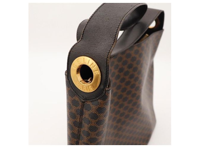 Céline Celine Bolso de hombro Monogram de cuero marrón - vista 6