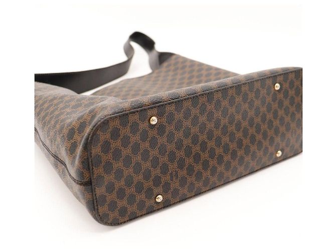Céline Celine Bolso de hombro Monogram de cuero marrón - vista 8