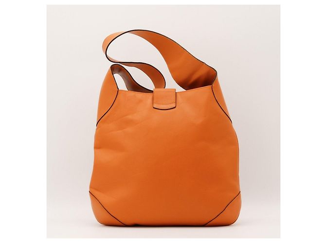 Céline Celine Sac à épaule en cuir orange - vue 3