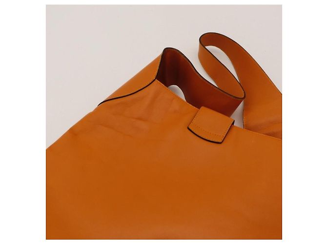 Céline Celine Sac à épaule en cuir orange - vue 7