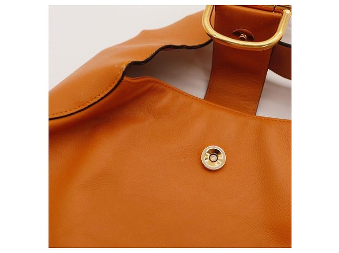 Céline Celine Sac à épaule en cuir orange - vue 8