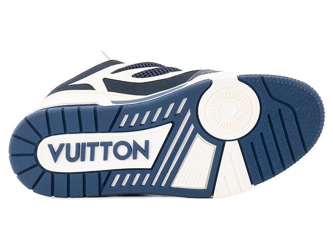 LOUIS VUITTON - LV Skate Louis Vuitton Sneaker aus dunkelblauem Canvas (T37,5) - Ansicht 4