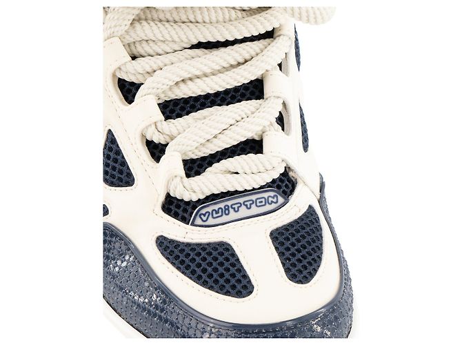 LOUIS VUITTON - LV Skate Louis Vuitton Sneaker aus dunkelblauem Canvas (T37,5) - Ansicht 6
