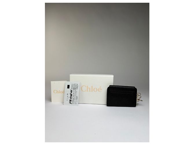 Paddington Vintage Chloé Padlock Leather Key Holder c. 2005 Black Gold - view 2