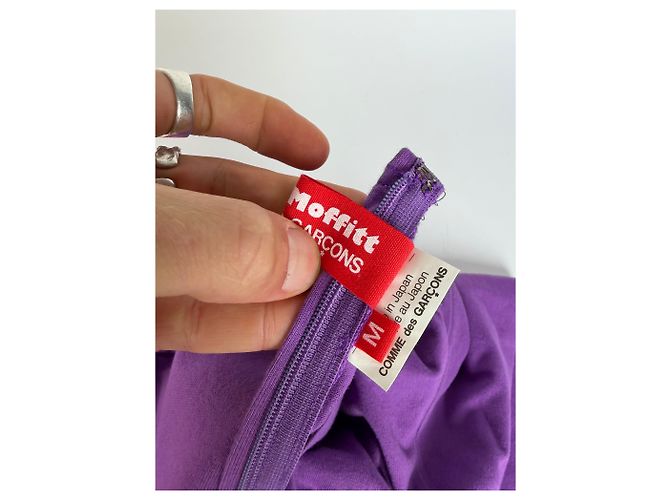 Comme Des Garcons Top a maniche a righe Vintage Comme des Garçons Peggy Moffitt Primi anni 2000 Purple M - vista 13