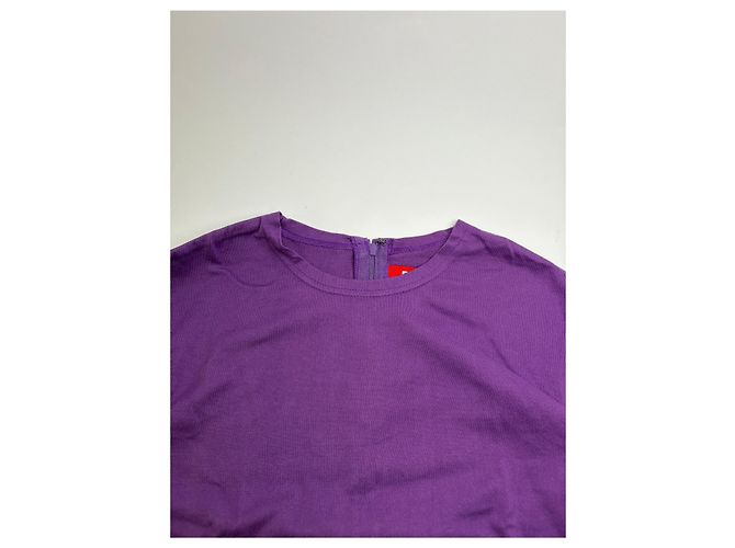 Comme Des Garcons Top a maniche a righe Vintage Comme des Garçons Peggy Moffitt Primi anni 2000 Purple M - vista 6