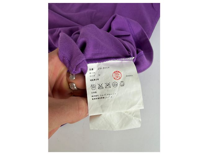 Comme Des Garcons Top a maniche a righe Vintage Comme des Garçons Peggy Moffitt Primi anni 2000 Purple M - vista 7