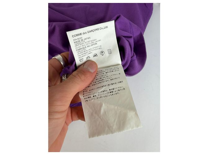 Comme Des Garcons Top a maniche a righe Vintage Comme des Garçons Peggy Moffitt Primi anni 2000 Purple M - vista 8
