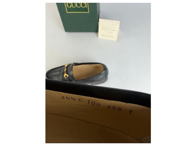 Mocassini Horsebit in pelle Gucci Vintage fine anni '90 Nero EU35.5 - vista 10