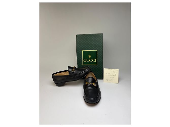 Mocassini Horsebit in pelle Gucci Vintage fine anni '90 Nero EU35.5 - vista 11