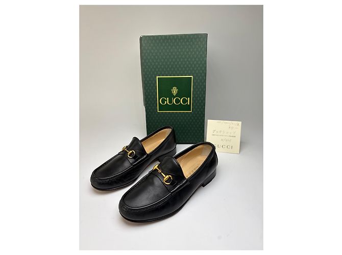 Mocassini Horsebit in pelle Gucci Vintage fine anni '90 Nero EU35.5 - vista 2
