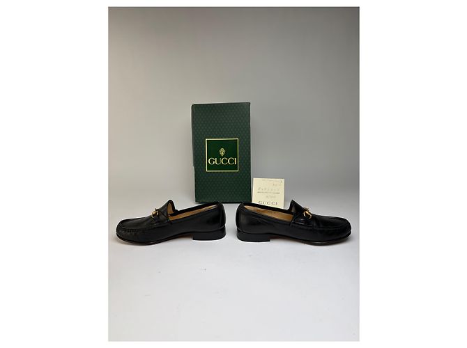 Mocassini Horsebit in pelle Gucci Vintage fine anni '90 Nero EU35.5 - vista 3