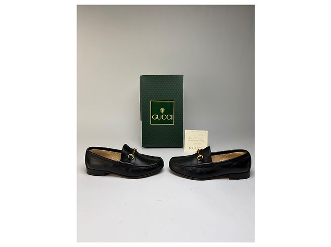 Mocassini Horsebit in pelle Gucci Vintage fine anni '90 Nero EU35.5 - vista 4
