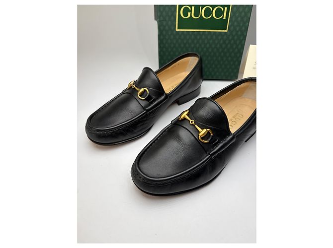 Mocassini Horsebit in pelle Gucci Vintage fine anni '90 Nero EU35.5 - vista 6