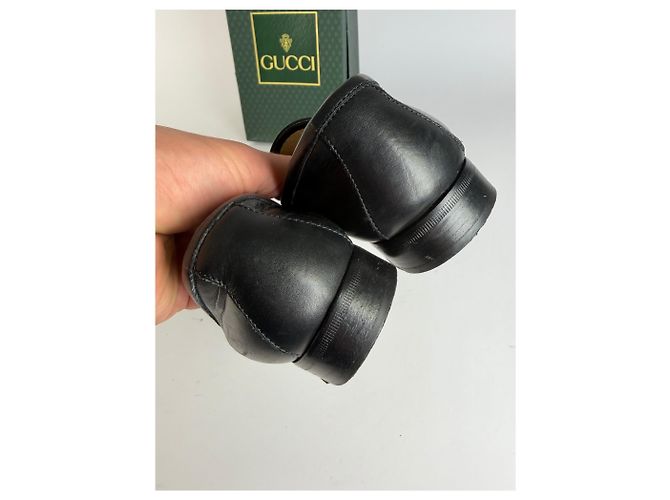Mocassini Horsebit in pelle Gucci Vintage fine anni '90 Nero EU35.5 - vista 8