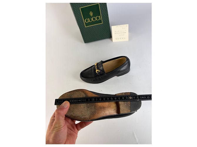 Mocassini Horsebit in pelle Gucci Vintage fine anni '90 Nero EU35.5 - vista 9