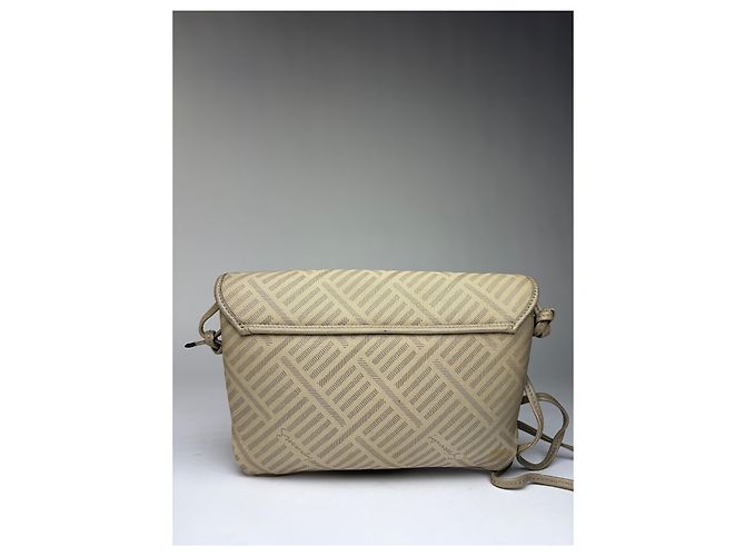 Vintage Givenchy 4G Monogram Schultertasche mit Klappe Ende der 1980er Beige - Ansicht 14