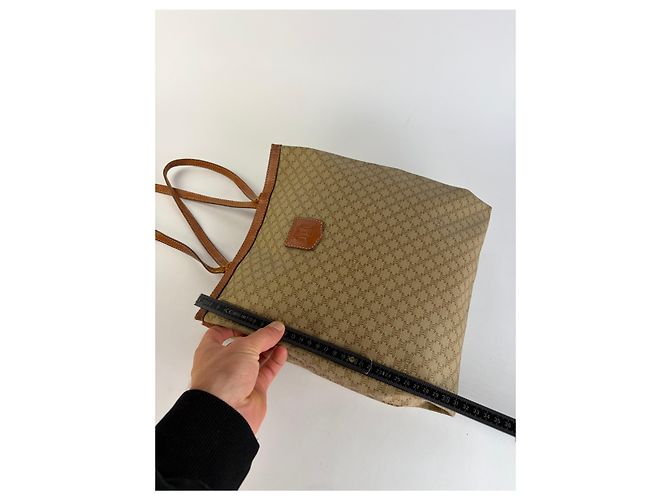 Céline Sac cabas Vintage Celine Macadam Canvas c. 2008 Beige Brown - vue 10