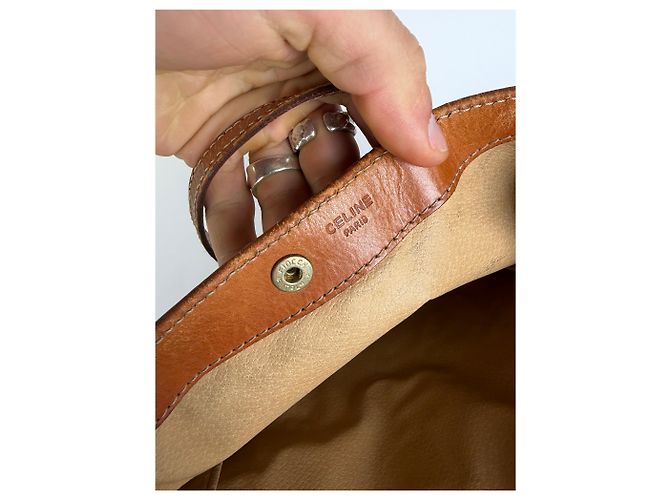 Céline Sac cabas Vintage Celine Macadam Canvas c. 2008 Beige Brown - vue 4