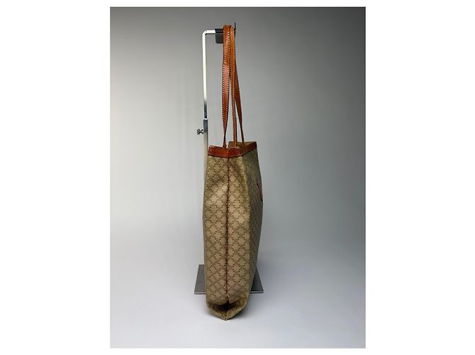 Céline Sac cabas Vintage Celine Macadam Canvas c. 2008 Beige Brown - vue 6