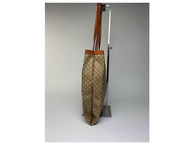 Céline Sac cabas Vintage Celine Macadam Canvas c. 2008 Beige Brown - vue 8