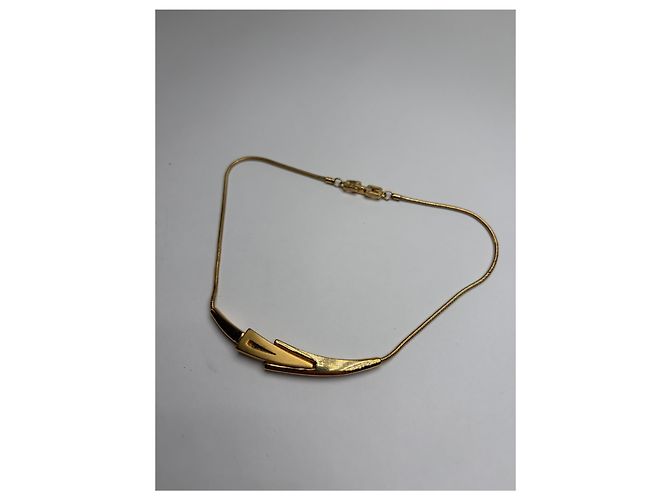 Collana girocollo Vintage Givenchy tono oro c. fine anni 1970s–inizio anni 1980s - vista 9