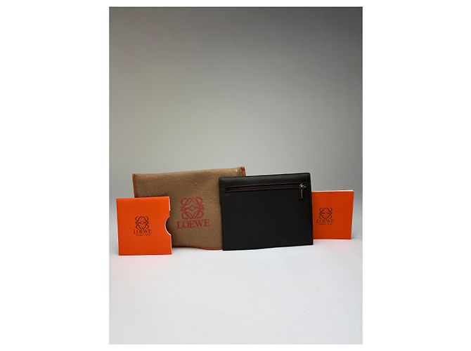 Vintage Loewe Flap Wallet Black Tan c. Late 2000s - view 2