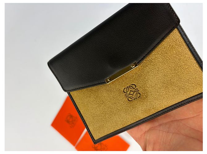 Vintage Loewe Flap Wallet Black Tan c. Late 2000s - view 3