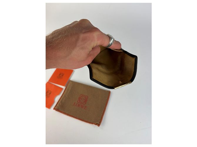 Vintage Loewe Flap Wallet Black Tan c. Late 2000s - view 4