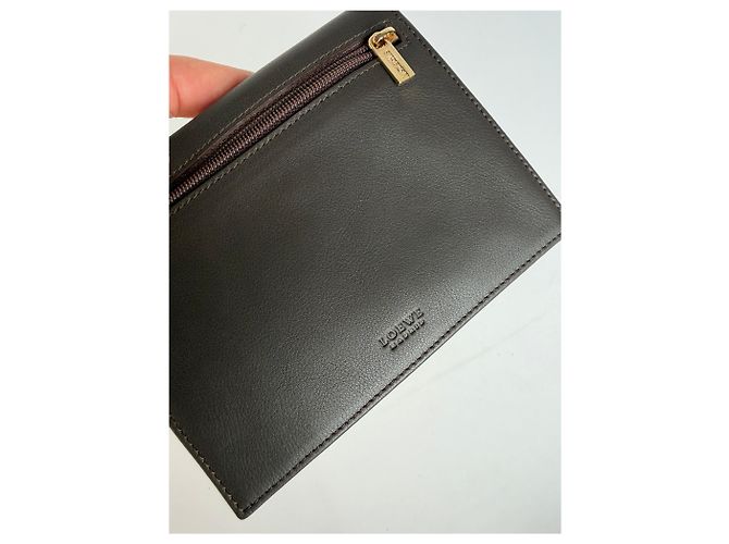 Vintage Loewe Flap Wallet Black Tan c. Late 2000s - view 5