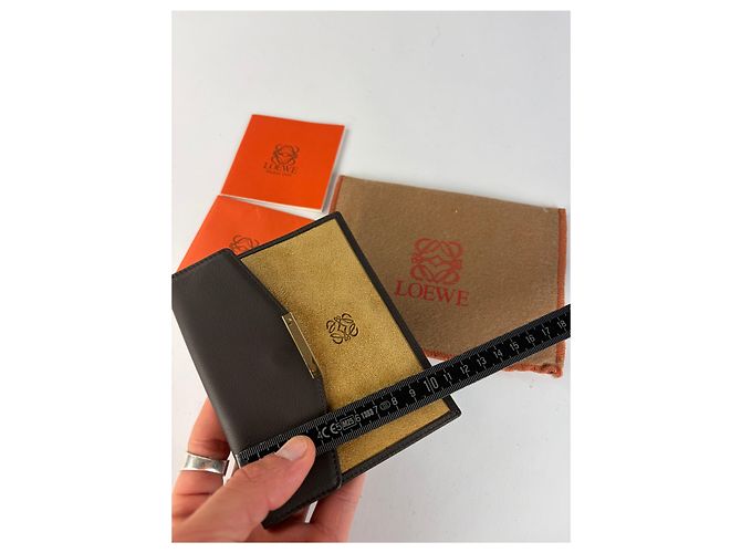 Vintage Loewe Flap Wallet Black Tan c. Late 2000s - view 9