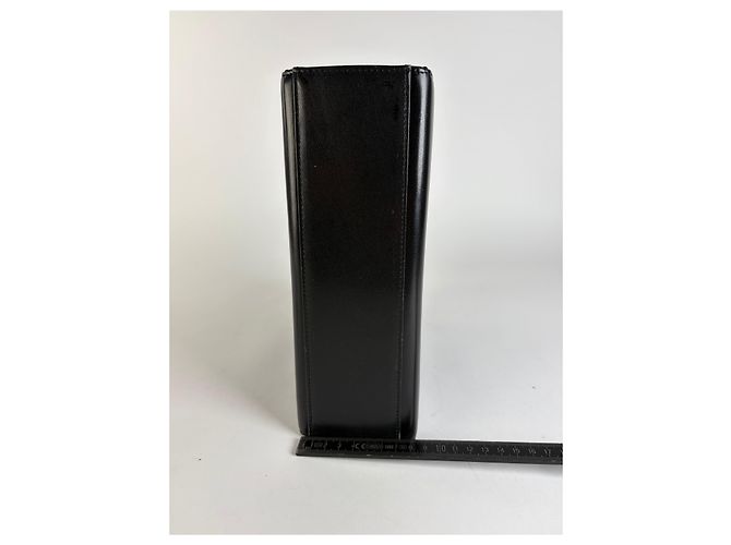 Vintage Givenchy strukturierte Lederhandtasche mit oberem Griff Späte 1970s Black - Ansicht 9