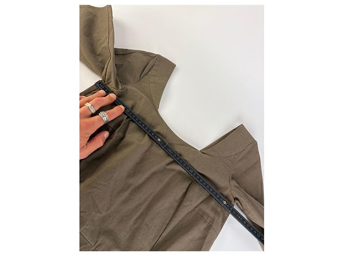 Vintage Marni strukturiertes Baumwoll-Midikleid Braun ca. Mitte der 2000er M - Ansicht 8