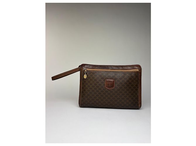 Céline Vintage Celine Macadam Canvas Bifold Wallet c. 2007 Brown - view 12