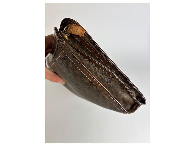 Céline Vintage Celine Macadam Canvas Bifold Wallet c. 2007 Brown - view 6