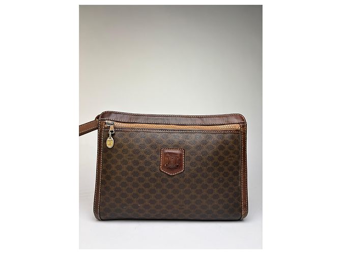 Céline Vintage Celine Macadam Canvas Bifold Wallet c. 2007 Brown - view 7