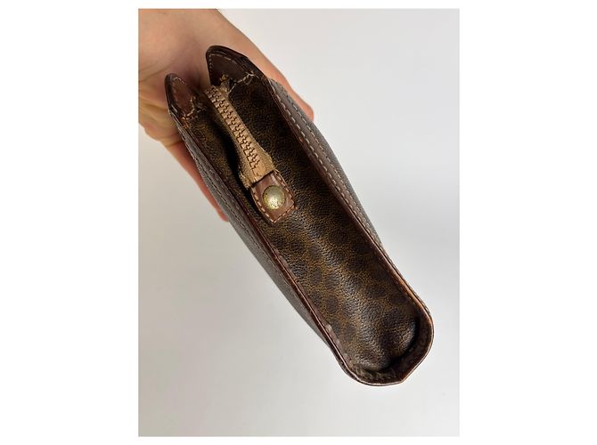 Céline Vintage Celine Macadam Canvas Bifold Wallet c. 2007 Brown - view 8