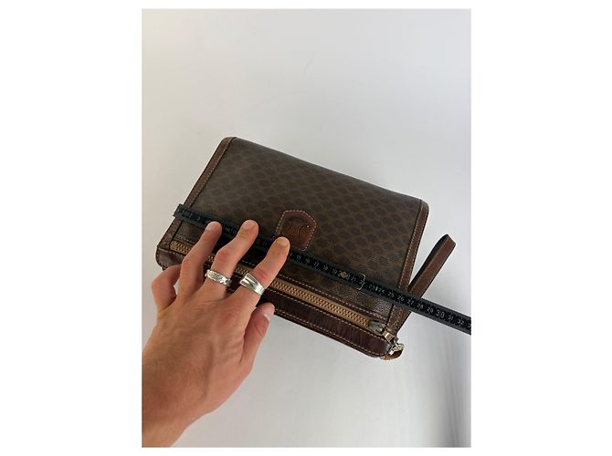 Céline Vintage Celine Macadam Canvas Bifold Wallet c. 2007 Brown - view 9