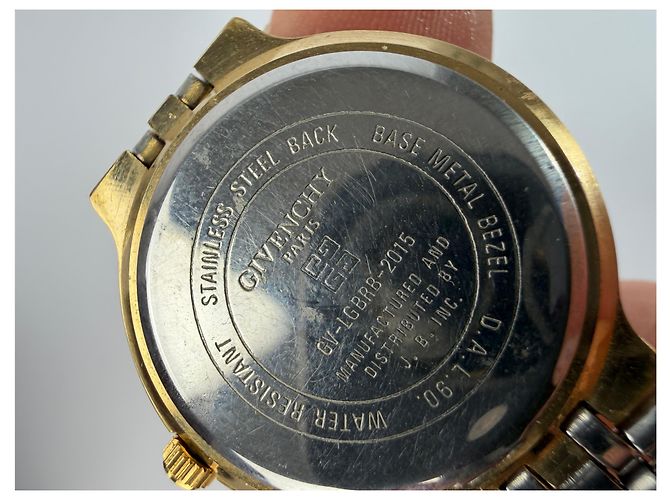 Vintage Givenchy 4G Armbanduhr Gold Silber Schwarz ca. Ende der 1980er - Ansicht 6