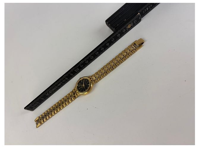 Vintage Givenchy 4G Armbanduhr Gold Silber Schwarz ca. Ende der 1980er - Ansicht 9