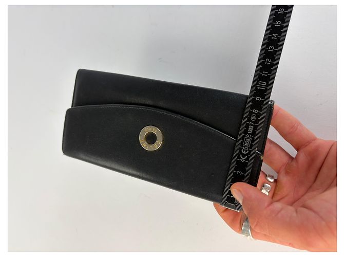 Céline Vintage Celine Smooth Leather Bifold Wallet c. 1998 Black - view 10