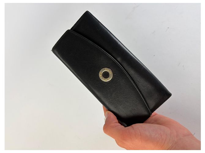 Céline Vintage Celine Smooth Leather Bifold Wallet c. 1998 Black - view 7