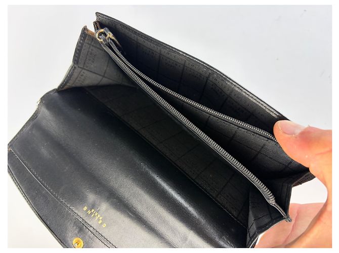 Céline Vintage Celine Smooth Leather Bifold Wallet c. 1998 Black - view 8