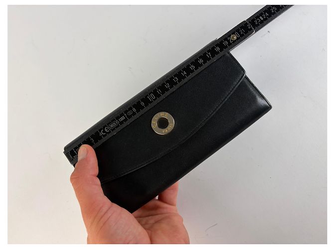 Céline Vintage Celine Smooth Leather Bifold Wallet c. 1998 Black - view 9