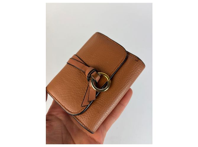 Vintage Chloé Pebbled Leather Bifold Wallet Tan - view 3