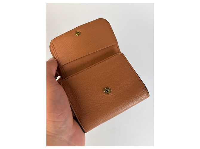 Vintage Chloé Pebbled Leather Bifold Wallet Tan - view 4